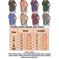 thumbnail image 2 of LUXUR Tee-Shirt Femme Manches Courtes Hauts Couleur Unie T-shirt Tunique Mode Blouse Col Rond T-shirt Bordeaux S, 2 of 2