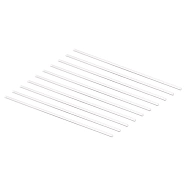 Unique Bargains 3.3 Borosilicate Glass Stick 7.87' Length 4mm Dia Stir Rod Round for Lab Kitchen Science 10Pcs