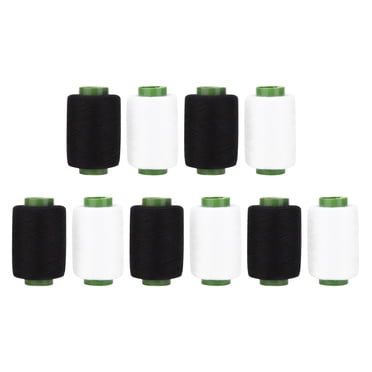 Sewing Thread, Thread Spools Quilting Black And White 10 Polyester Threads  For Machine Project