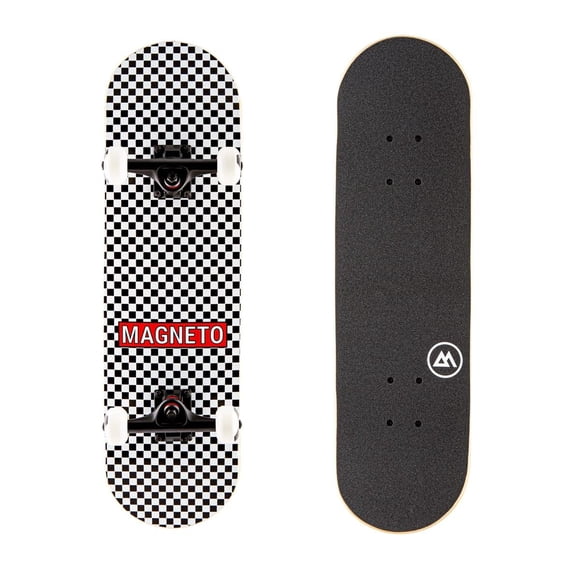 Magneto Complete Skateboard for Beginners Adults Teens Kids Girls Boys |27.5"x7.75"| 7 Ply Canadian Maple Deck Cruiser Skateboards | Concave Skateboards