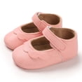 thumbnail image 3 of MEZZALL Spring Children Baby Infants Shoes Girls Round Toe Lightweight Comfortable Solid Color Simple Hook Loop Soft Footwear, Pink, 12-18 Months, 3 of 8
