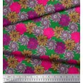 thumbnail image 2 of Soimoi Rayon Fabric Flower Artistic Print Fabric by the Yard 42 Inch Wide, 2 of 3