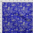 thumbnail image 4 of oneOone Georgette Viscose Lapis Blue Fabric Asian Japanese Pattern Sewing Craft Projects Fabric Prints By Yard 42 Inch Wide, 4 of 4