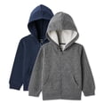 thumbnail image 1 of George Toddlers' Gender Inclusive Full Zip Hoodie 2-Pack, 1 of 2
