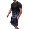 thumbnail image 2 of NTACZA Shorts Set Men's Shirt Short Sleeve Athletic Tracksuits Crew Neck Big And Tall Gradient Sweatsuits M, 2 of 7