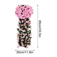 thumbnail image 2 of Flowers for Decoration Simulated Violet Wall Hanging Silk Flower Showcase Balcony Decoration Fake Flower 18 Head Hydrangea Decorative Flower Flower Wall Decor,Fake Flowers for Decoration, 2 of 3