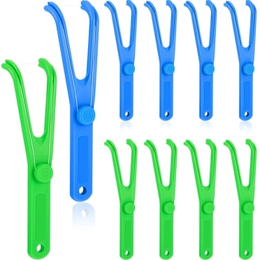 SHTUUYINGG10 Pieces Dental Floss Holder Reusable Flosser Reusable Floss Handle Holder Flossmate Handle for Oral Clearing