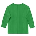 thumbnail image 5 of Bwiyojiz Tailles Mode 110-160 T-Shirts/chemises pour Enfants à Couleur Unie à Manches 3/4 à Col Rond, Vert, 5 of 5