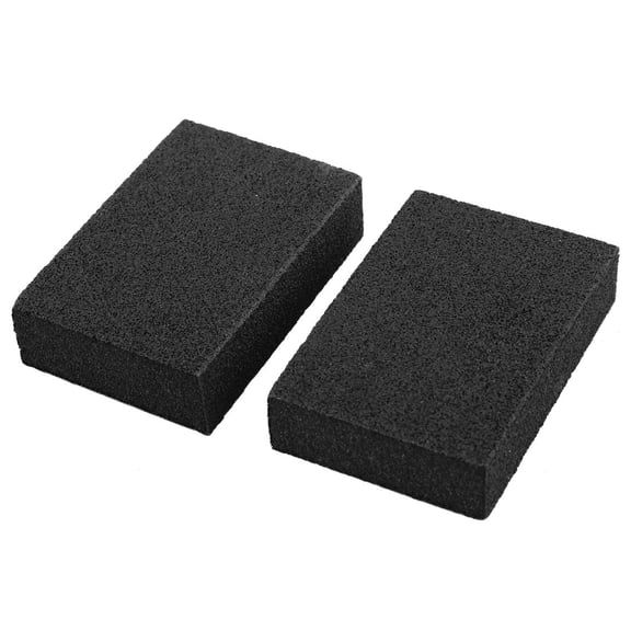 Unique Bargains Éponge de Cuisine pour Baignoire, Tampon Éponge, Outil de Lavage et de Nettoyage, Noir, 2 Pcs