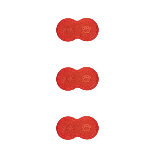 Decodeary Durable And Long-lasting Cat Litter Mat Cute And Practical Pet Accessory Red 3Set