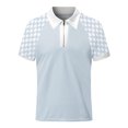 thumbnail image 2 of BOBOGOJP Polos Polo pour Hommes Évacuant l'Humidité Polo à Manches Courtes Séchage Rapi de Golf pour Hommes (Blanc,G), 2 of 4