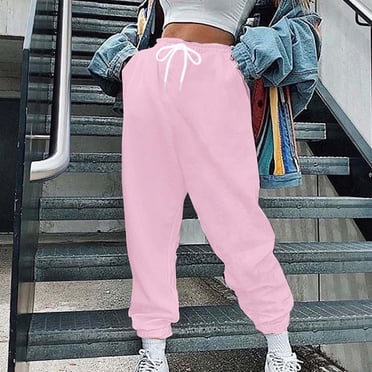 Mefallenssiah Femmes Dames Pantalons Hippie Punk Pantalons Mode Urbaine Jogger Poche Uni Amples Salopettes Pantalons Longs