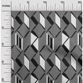 thumbnail image 1 of oneOone Viscose Chiffon Fabric Parallelogram & Triangle Geometric Decor Fabric Printed BTY 42 Inch Wide, 1 of 4