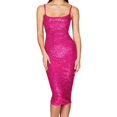 thumbnail image 3 of Pisexur Robes pour Femmes Col Rond Dos Nu Robe de Cocktail Mode Paillettes Scintillantes Robe de Soirée Boîte de Nuit Fête Robe Ajustée Robes de Retour à la Maison Élégante Robe d'Invitée de Mariage Tunique Robe Midi, 3 of 3