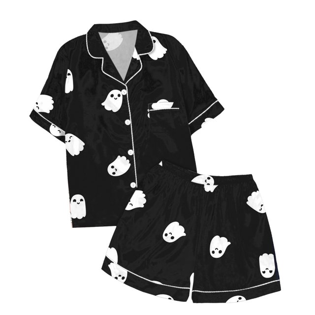 2025 Tenue de Loisirs pour Enfants Imprimée Costume Garçon Col à Boutons Robe à Manches Courtes Pyjama Haut Short Pyjama