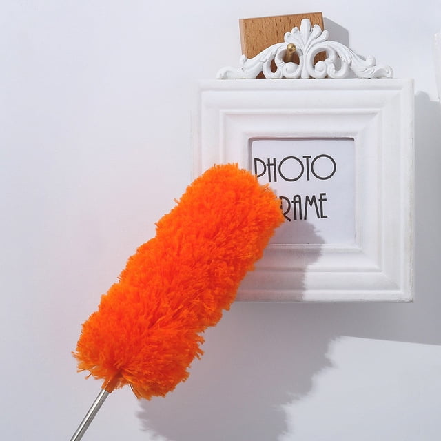 Meitianfacai Microfiber Feather Duster with Extendable Pole,31 inches Extra Long Cobweb Duster for Cleaning, Bendable Head, Non-Scratch, Washable Duster for Ceiling
