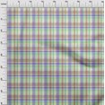 thumbnail image 4 of oneOone Polyester Spandex Vert Tissu Vérifier Brosse Course Robe Tissu Tissu Imprimé par la Cour 56 Pouces de Large, 4 of 4