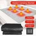 thumbnail image 4 of Sleeping Mattress Insulating Waterproof Thermal Sleeping Mat Rapid Heating Comfortable Fleece Portable Heated Mat for Beach Tent Picnic Camping, 4 of 7