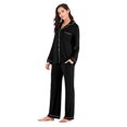 thumbnail image 2 of Ensemble de Pyjama pour Femme à Manches Longues, Vêtement de Nuit Boutonné, Ensemble de Pyjama Doux, 2 of 5