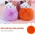 thumbnail image 3 of Fuzzy Ball Keychain Supple Comfortable Lovely Key Rings Adorable Practical Key Chains Women for Children Adults Elderly Students Orange 5cm, 3 of 8
