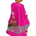 thumbnail image 1 of VONDA Robe Longue de Soirée Élégante pour Femmes à Manches 3/4, Épaules Dénudées, en Dentelle Patchwork, 1 of 3