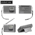 thumbnail image 3 of SW Desktop MW Mini Radio, Radio Receiver, Stereo Speaker, for Home for Travel Clear Sound with Digital Alarm Clock, 3 of 7