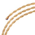 thumbnail image 1 of Unique Bargains Twisted Cloth Covered Wire 2Core 18AWG 3.0m/9.84ft Cable,Light Gold Tone, 1 of 5