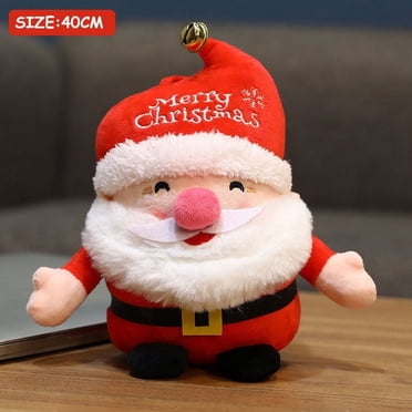Peluche de Noël Père Noël/poupée Orignal Jouet en Peluche Doux Adorable Ornement de Bureau Cadeau de Fête des Fêtes Déco Maison (Père Noël 40 cm)