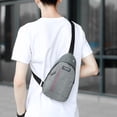 thumbnail image 4 of Mini Sling Bag for Men Chest Bag Utility Crossbody Backpack For Hiking Travel Sports Running,Gray, 4 of 7