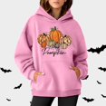 thumbnail image 2 of WEAIXIMIUNG Sweat à Capuche pour Femmes, Graphique, Imprimé Citrouille, Manches Longues, Décontracté, avec Poche, 2 of 3