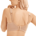 thumbnail image 2 of BIMEI Women's Mastectomy Bra Pockets Wireless Post-Surgery Invisible Pockets for Breast Forms Flower Embroidery Everyday Bra Sleep Bra 2118,Beige, 36A, 2 of 8