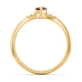 thumbnail image 4 of Birthstone Heart Ring with Shoulder Accents - Garnet (January), 4 of 4
