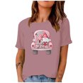 thumbnail image 2 of Meichang T-Shirts de la Saint-Valentin pour Femmes, T-Shirt Graphique Cœur d'Amour, Manches Courtes, Col Rond, Décontracté, Blouses, Joyeuse Saint-Valentin, 2 of 5