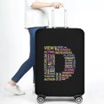 thumbnail image 1 of Stretch Luggage Cover Suitcase Covers Text Letter Printed Travel Accessories Printed Dust Cover 18''-28'' Inch Protective Case 8text D S, 1 of 6
