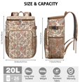thumbnail image 2 of Vintage Fashion Cooler Backpack – Leak-Proof & Waterproof Backpack Cooler Bag with Plaid Print, High-Performance Insulation for Camping & Work Lunch, 2 of 6
