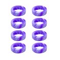 thumbnail image 1 of Xingzhi 10pcs/set Wide Compatibility Luggage Box Casters Protective Cover And Soft Purple+Blue, 1 of 6
