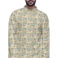thumbnail image 4 of Atasi Kurta à Manches Longues Imprimé, Boutonné, Asymétrique, Kurta de Designer pour Garçons, 4 of 5