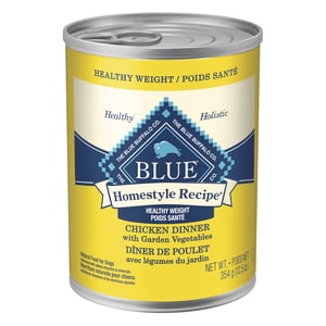 Blue Buffalo Homestyle Recipe Healthy Weight Adult Wet Dog Food, Chicken Dinner, 12.5-oz. Can