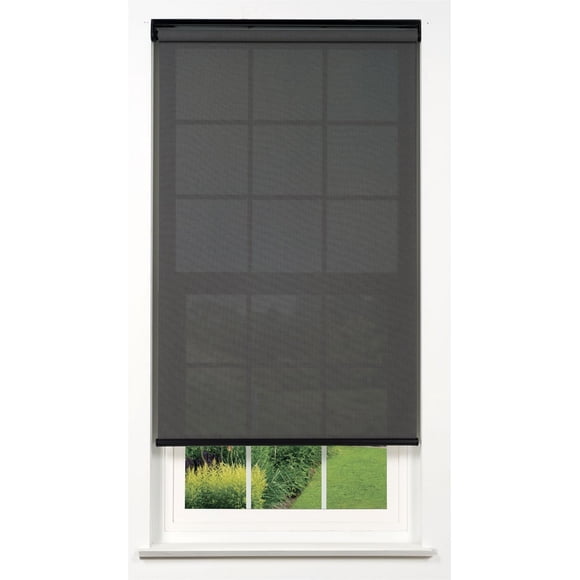 Linen Avenue Cordless Solar Screen Roller Shade - 5% Charcoal