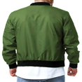 thumbnail image 2 of Veste Bomber pour Hommes Patchwork Manteaux Automne Hiver, 2 of 5