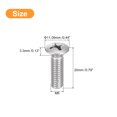 thumbnail image 2 of Unique Bargains Vis de Machine à Tête Ovale M6x20mm, Lot de 25, Vis à Tête Fraisée Légèrement Relevée en Acier Inoxydable 304, 2 of 5