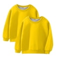 thumbnail image 1 of MeetoTime Girls Boys Sports Sweatshirt Loose Long Sleeve Solid Color Round Neck Pullover Top 3-9 Years, 1 of 2