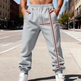 thumbnail image 1 of Ceisia Men Solid Color Loose Casual Pants Elastic Waist Drawstring Sports Gift Work Trousers, 1 of 9