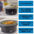 thumbnail image 4 of Kenmore 5 qt (4.7L) Slow Cooker, Black and Gray, Compact Countertop Cooking, Simple Dial Control, 4 of 10