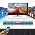 thumbnail image 3 of Gprince Wireless Bluetooth 2 Speak Driver Sound Bar with Remote Control & RCA Line, Black, 3 of 8