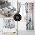 thumbnail image 2 of Nautical Anchor Shower Curtain Set - 72" x 72" Beach Coastal Decor Rustic Summer Bathroom Polyester Fabric with Hooks, 2 of 6