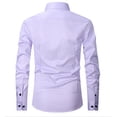 thumbnail image 2 of Chemise à Manches Longues Homme Chemise Habillée à Manches Longues pour Hommes Coupe Régulière Décontractée Boutonnée Unie à Manches Longues Col Rabattu Blouse et Chemise Homme Chemise à Manches Longues Homme Chemises à Manches Longues, 2 of 3