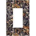 thumbnail image 1 of Nadoabtm Decorative Outlet Covers Paisley Pattern Flower Cashew Flower Plant 1 Gang Single Rocker Light Switch Cover Plate Wall Plates GFCI Faceplate for Bedroom Home Decor, 1 of 8