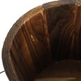 thumbnail image 2 of FOMIYES Wooden Planter Barrel Barrel Style Flower Pot Container for Patio Garden Backyard 5.9X 4.7", 2 of 6