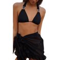 thumbnail image 4 of Fortune Women Mesh Mini Ruffle Skirts Cover Up Candy Color Bathing Skirt Beachwear Wrap, 4 of 5